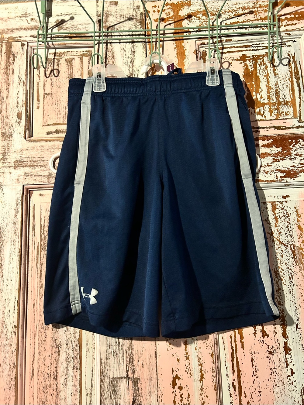 Under Armour Navy Shorts with White Side Panels